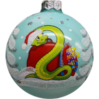 Шар 65мм "Змей с подарками" в подарочной упаковке КУ-65-244011