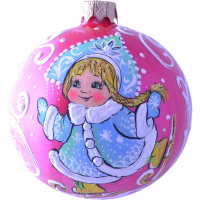 Шар 65мм "Снегурочка" в подарочной упаковке КУ-65-1443