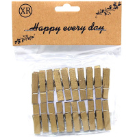 Прищепки 35мм, золото, 20 шт/уп. Y8191-19