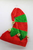 Колпак Скомороха с бубенчиками 30х40см красно-зеленый Y10025-24