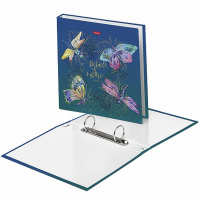 Папка на 2-х кольцах "Тонкости природы" А5 30мм твердая обложка 3D фольга 070901