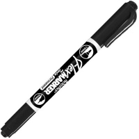 Маркер перманентный "Flexoffice" двусторонний черный, толщина линии 0,4мм/1мм FO-PM01 BLACK