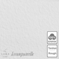 Бумага д/акварели 560х760мм 300г/м2 100% хлопок крупное зерно Торшон Lanaquarelle 15023390