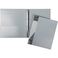 Папка на 4-х кольцах "Standard" А4 25мм пластик 0,70мм, серая 4AB4_00114/039810