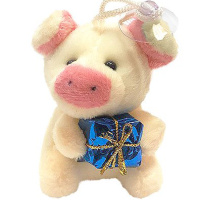 Брелок меховой Поросенок 8см на присоске Y6925-18