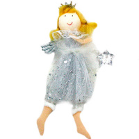 Ёлочное украшение "Ангел" 16см 2 вида ткань Y8099-19