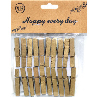 Прищепки 45мм, золото, 20 шт/уп. Y8192-19