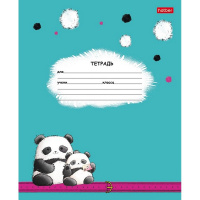 Тетрадь А5 12л клетка "Плюшевые панды" на скобе 5 дизайнов 12Т5В1/088820