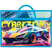 Папка с ручками А3 470х335х50мм "Кибертрак" на молнии пластик ПМ-А3-26