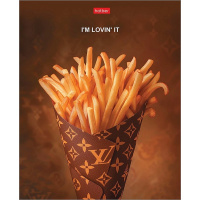 Тетрадь А5 96л клетка "Brand Food. Выпуск №1" на спирали глянцевая ламинация 2 дизайна 088756