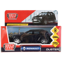 Машина "Renault Duster" черная, инерционная, металл 12см (открывающиеся двери) DUSTER-BK