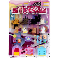 Набор питомцев для кукол 8шт. с аксессуарами, в блистере PET1907Z1038-1-S-YF