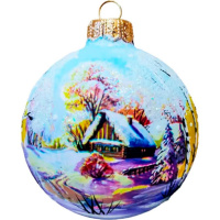 Шар 65мм "Снежная зима 1" в подарочной упаковке КУ-65-224246