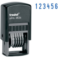 Мини-нумератор 6 разрядов, высота шрифта 3,8мм в блистере 4836