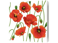 Салфетка 33х33мм 1шт Маки трехслойная 1002115