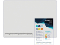 Настольное покрытие 65,5х47,5см прозрачное матовое, с линейкой 30см 2808.ЛЗО