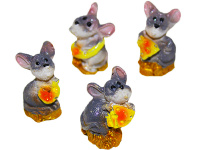 Статуэтка Мышка с сыром 3,2х2,5см Y8269-19