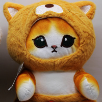 Котенок в костюмчике 35см рыжий FM6419