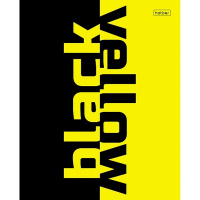Тетрадь А5 96л клетка "Black&Yellow" на скобе глянцевая ламинация 5 дизайнов 080270