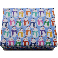 Коробка подарочная "Снеговики" 29х22х12,5см, картон Y10494-24/5