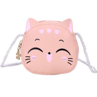 Сумочка "Кошечка" 12х10,5х4см 1 отделение, искусственная кожа, коралловая SD2265