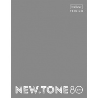Тетрадь на кольцах А5 80л клетка "NEWtone Pastel Серый жемчуг" глянцевая ламинация 067715