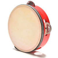 Бубен 15х4,5см дерево/металл, 2 цвета 11062-24