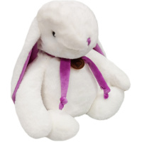 Кролик 38см белый/фиолетовый AT365311