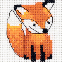 Набор для вышивания "Лисёнок" 8х9см (канва, нитки, игла, схема) 8-335