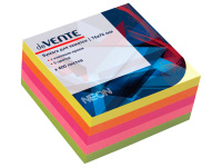 Клейкая бумага 75х75мм 400л 5 цветов неон для заметок 2010342