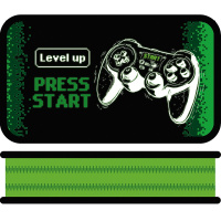 Пенал "Level up" 19х10,5х3,5см, прямоугольный, двухстворчатый, ткань ПО-090