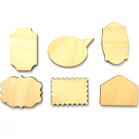 Набор миниатюр "Бирки" 3,5-6см 6шт фанера 3мм