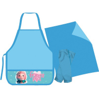 Набор для труда "Милые зверята" 54х46см (накидка, нарукавники, клеенка) голубой НФК-1