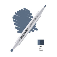 Маркер спиртовой двухсторонний "Sketchmarker" прохладный серый 3 SM-CG3
