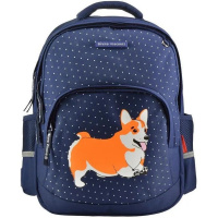 Рюкзак "Корги" 30х40х19см, 800гр, 2 отделения, 3 кармана, синий 12-002-179/02