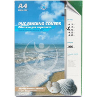 Обложка для переплета 100 листов А4 0,20мм пвх зеленый 4414