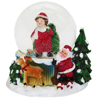 Статуэтка-шар "Дед Мороз,Снеговик" 6,5см 4 цвета Y8171-19