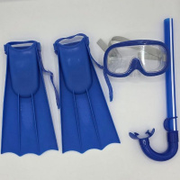 Набор д/плавания (ласты, маска, трубка, беруши) размер S, синий Y10924-24