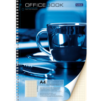 Тетрадь А4 80л клетка "Чашка кофе" тонированный блок, с перфорацией на отрыве 013266