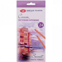 Карандаши пастельные 24 цвета "Сонет" картон 132411521