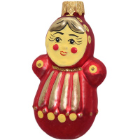 Ёлочное украшение "Матрешка Народные Узоры" h-7см в подарочной упаковке ФУ-103/Н