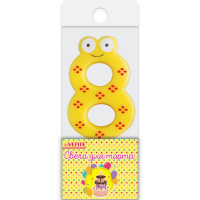 Свеча д/торта "Смешная" 8, с рисунком 9060739