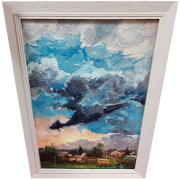 Картина "Перед грозой" 50х35см на холсте (двп, масло)