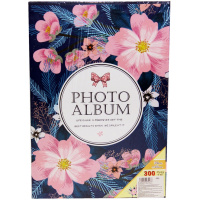 Фотоальбом 300 фото 10*15см "Цветы" 2 цвета 9320