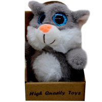 Кошка 12 см, серая c1568-17