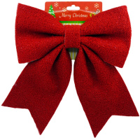 Украшение Бант 20х25см 1шт/уп, красный, текстиль F2125-2