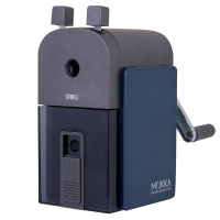 Точилка механическая 2 отв. 83х68х134мм + ручная металл, 2 цвета ER10234