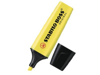 Маркер текстовыделитель "Boss" желтый, клиновидный наконечник, толщина линии 2-5мм 70/24