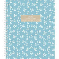 Тетрадь А5 120л клетка "Floral" на спирали 3цветных разделителя перфорация Soft-touch 094225