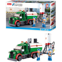 Конструктор "Город.Автозаправочная станция" 267 деталей 38х23,7х6,7см пластик M38-B0878